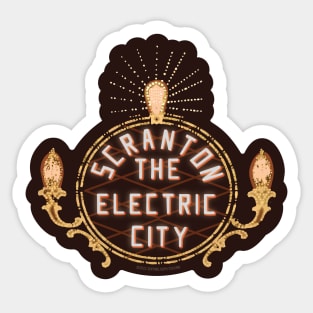 Scranton Pennsylvania Electric City Sign Sticker